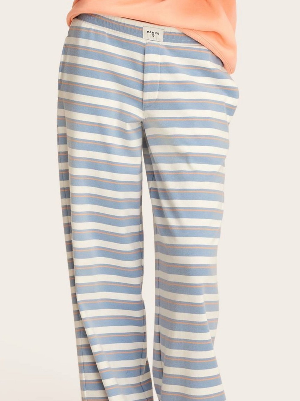 Parke & Ronen Blue and Cream Striped Men’s Jogger Pants